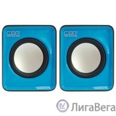 CBR CMS 90 Blue, Акустическая система 2.0, питание USB, 2х3 Вт (6 Вт RMS), материал корпуса пластик, 3.5 мм линейный стереовход, регул. громк., цвет голубой