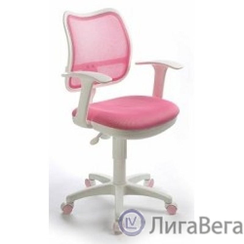 Бюрократ CH-W797/PK/TW-13A кресло (спинка сетка розовый сиденье розовый TW-13A колеса белый/розовый) [664135]