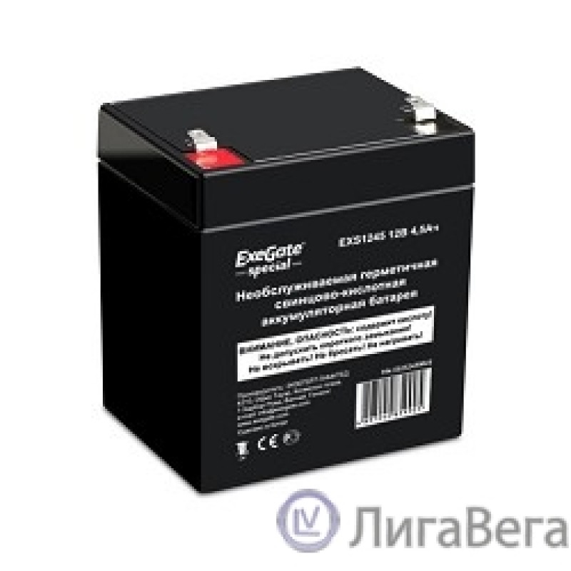 Exegate ES252439RUS Аккумуляторная батарея DT 12045 (12V 4.5Ah, клеммы F1) Exegate ES252439RUS Аккумуляторная батарея DT 12045 (12V 4.5Ah, клеммы F1)