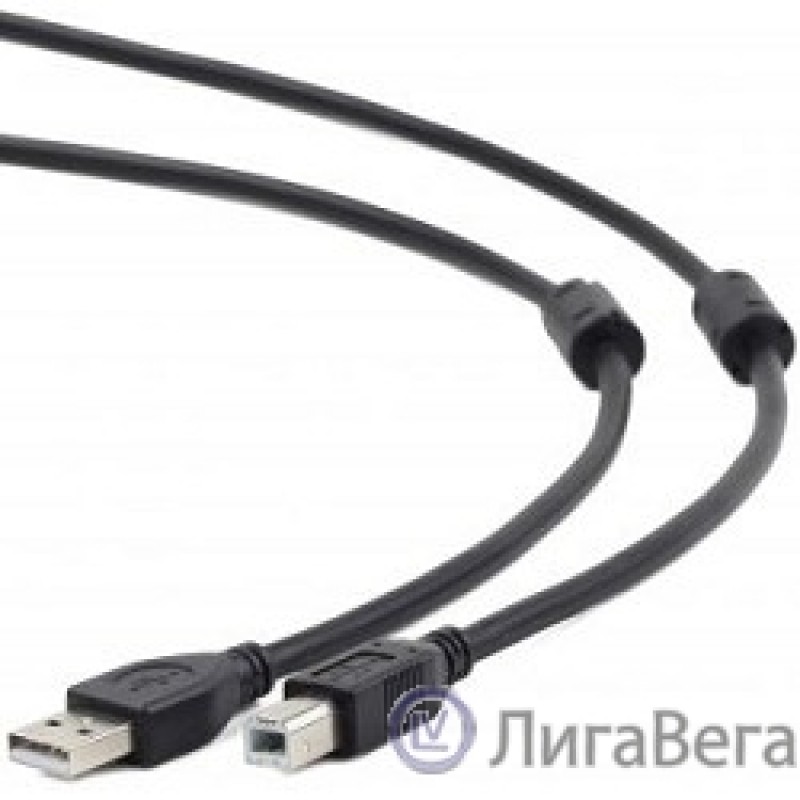 Cablexpert Кабель USB 2.0 Pro CCF2-USB2-AMBM-6, AM/BM, 1.8м, экран, 2феррит.кольца, черный, пакет Cablexpert Кабель USB 2.0 Pro CCF2-USB2-AMBM-6, AM/BM, 1.8м, экран, 2феррит.кольца, черный, пакет