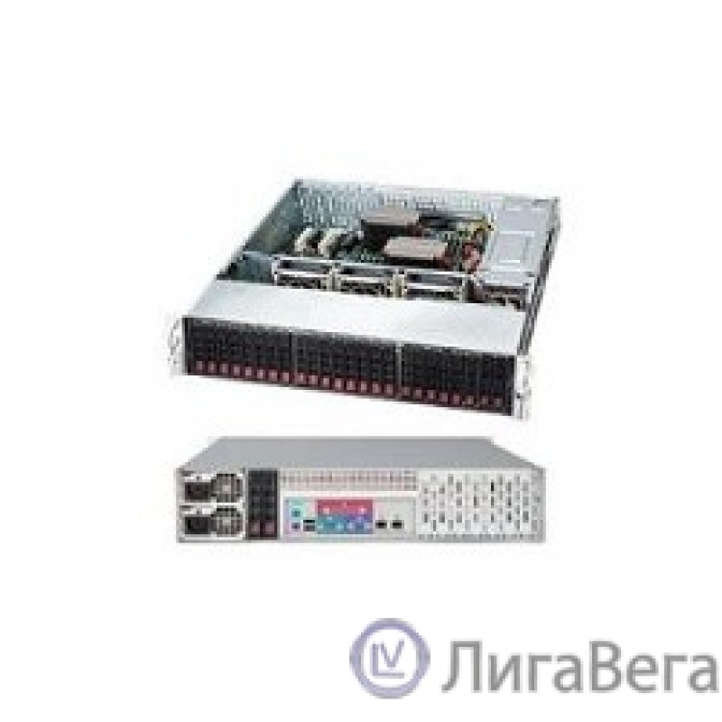 Supermicro CSE-216BE1C-R920LPB Корпус/ 2U, E-ATX 13.68''x13'', 24x2.5'' hot-swap SAS3 with SES3 single expander with SFF8643 connectors, 4xFH+3xLP, 7xLP, 437x89x630mm, redundant 920W Gold 