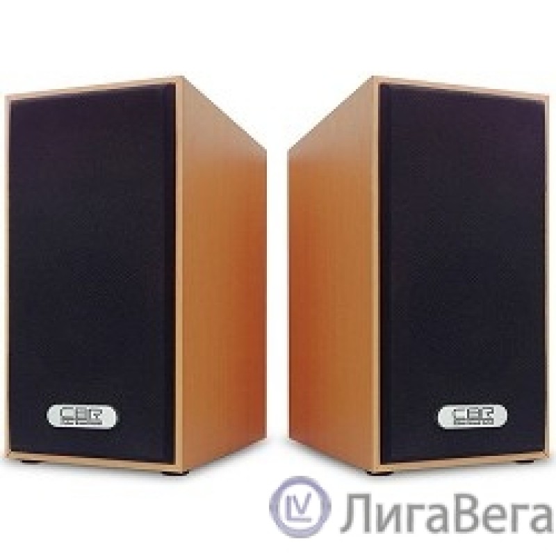 CBR CMS 635 Brown, Акустическая система 2.0, питание USB, 2х3 Вт (6 Вт RMS), материал корпуса MDF, 3.5 мм линейный стереовход, регул. громк., длина кабеля 1 м, цвет светло-коричневый