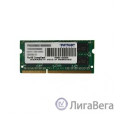 Patriot DDR3 SODIMM 8GB PSD38G16002S (PC3-12800, 1600MHz, 1.5V)