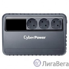CyberPower BU600E ИБП {Line-Interactive, 600VA/360W (3 EURO), 12В/5 Ач х 1}