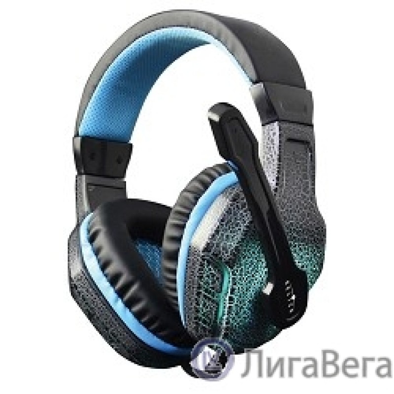 Oklick HS-L400G черно-синие{1.8m мониторы оголовье (NO-3000 LED)} [359480]