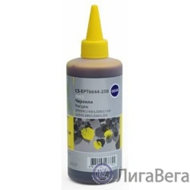 CACTUS Чернила CS-EPT6644-250 желтый 250мл для Epson L100/L110/L120/L132/L200/L210/L222/L300/L312/L350/L355/L362/L366/L456/L550/L555/L566/L1300 CACTUS Чернила CS-EPT6644-250 желтый 250мл для Epson L100/L110/L120/L132/L200/L210/L222/L300/L312/L350/L355/L362/L366/L456/L550/L555/L566/L1300