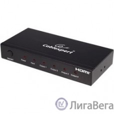 Gembird DSP-4PH4-02 Разветвитель HDMI Cablexpert, HD19F/4x19F, 1 компьютер => 4 монитора, Full-HD, 3D, 1.4v