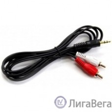 Exegate EX225927RUS Кабель аудио (3.5mm Jack M - 2xRCA M)  2м Exegate, позолоченные разъемы