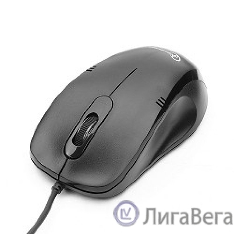 Gembird MOP-100 Black {Мышь, USB, черный, 3 кнопки,  1000 DPI, кабель 1.5м}