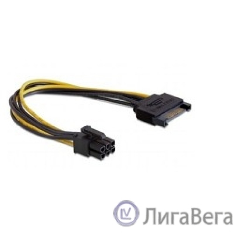 Cablexpert Разветвитель питания SATA->PCI-Express 6pin, для подключения в/к PCI-Е (6pin) к б/п ATX (CC-PSU-SATA)