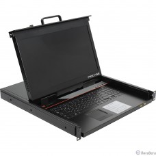 ProCase E1716HD Консоль однорельсовая , КВМ 16 порт, LCD 17'', single rail console KVM 16 port, LCD D-Sub, USB, разрешение 1920*1080, 16 кабелей