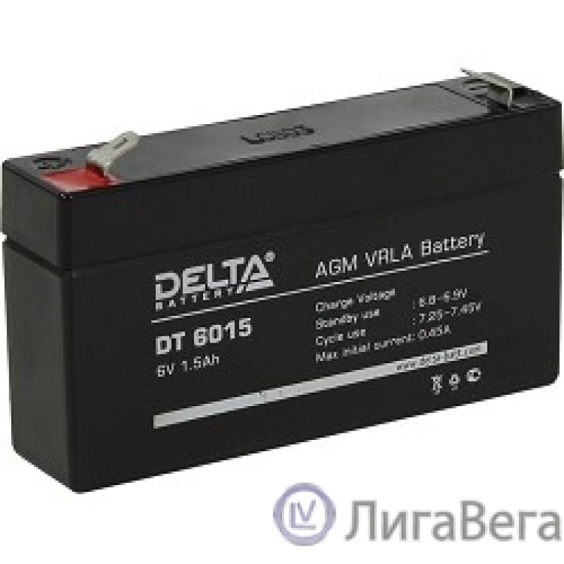 Delta DT 6015 (1,5 А\ч, 6В) свинцово- кислотный аккумулятор  