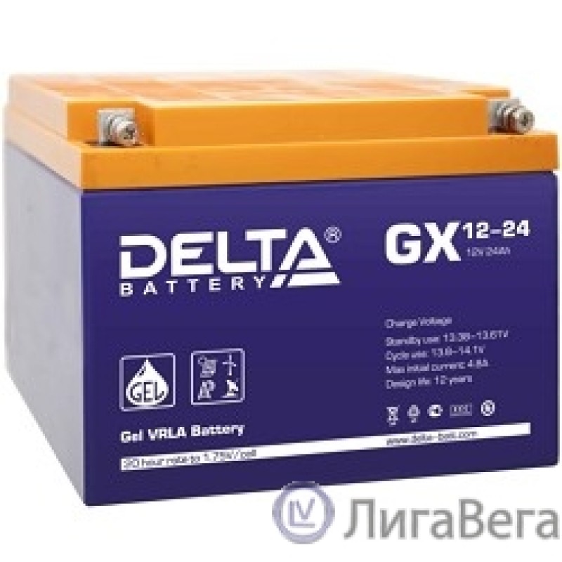 Delta GX 12-24 (24 А\ч, 12В) свинцово- кислотный аккумулятор  