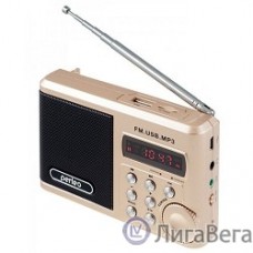 Perfeo мини-аудио Sound Ranger, УКВ+ FM, MP3 (USB/TF), USB-audio, BL-5C 1000mAh, шамп.золот (SV922AU) [PF_3185]