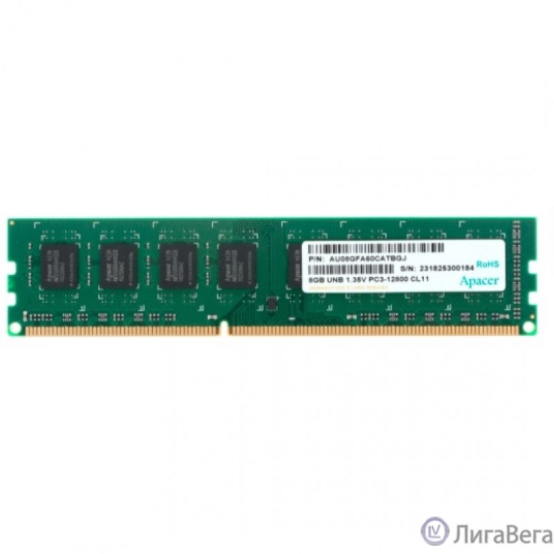 Apacer DDR3 DIMM 8GB (PC3-12800) 1600MHz AU08GFA60CATBGJ 1.35V (DG.08G2K.KAM)