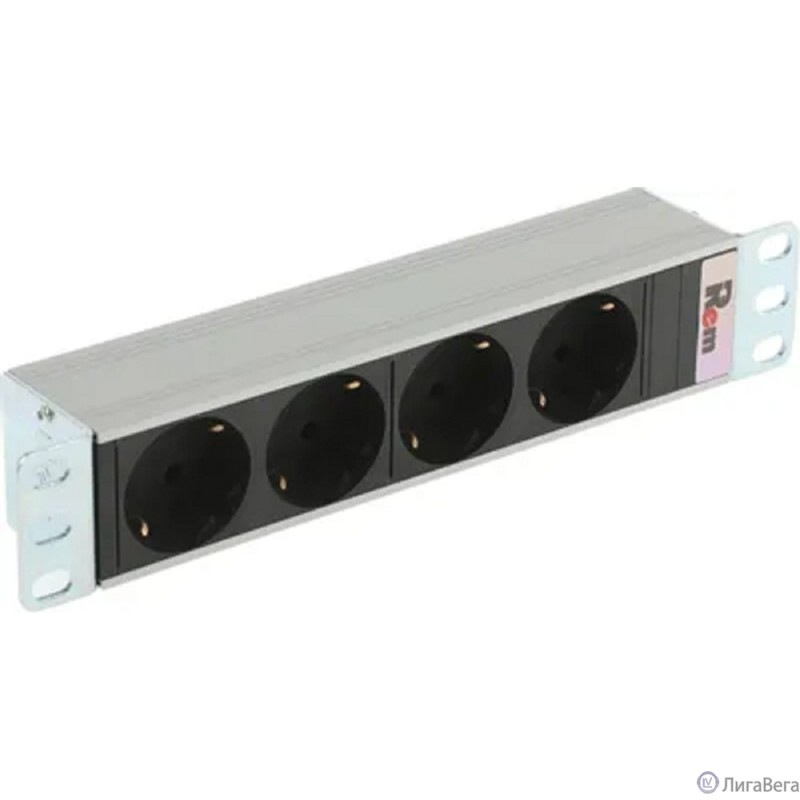 REM Блок розеток Rem-10 без шнура, 4 Schuko, вход IEC 60320 C14, 10A, алюм., 10″ (R-10-4S-220-Z) REM Блок розеток Rem-10 без шнура, 4 Schuko, вход IEC 60320 C14, 10A, алюм., 10″ (R-10-4S-220-Z)