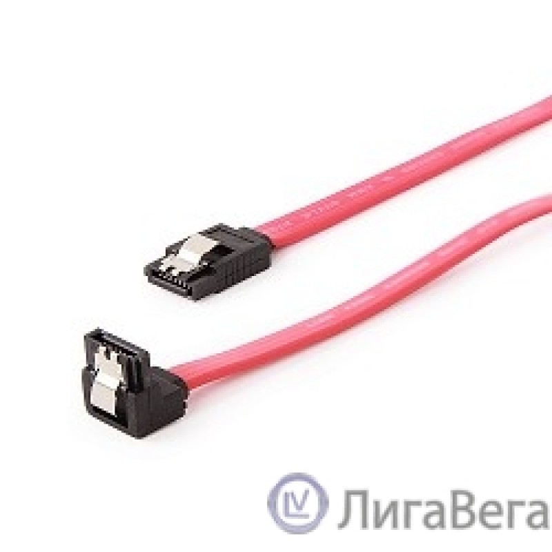 Cablexpert Кабель интерфейсный SATA 50см, угловой разъем, 7pin/7pin, защелка, пакет (CC-SATAM-DATA90)