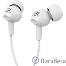 JBL C100SIUWHT наушники вкладыши,  белый, проводные Mini jack 3.5 mm