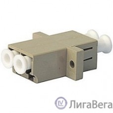 Hyperline FA-P11Z-DLC/­DLC-N/­WH-BG Оптический проходной адаптер LC-LC, MM, duplex, корпус пластиковый, бежевый, белые колпачки