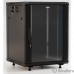 Hyperline TWB-FC-1566-GP-RAL9004 Шкаф настенный 19-дюймовый (19″), 15U, 775х600х600мм, стеклянная дверь с перфорацией по бокам, ручка с замком, с возможностью установки на ножки, цвет черный RAL 9004 