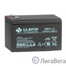 B.B. Battery АКБ HR 9-12 (12V 9Ah  ДхШхВ 151x65x94 мм, масса 2,75 кг) клеммы F2