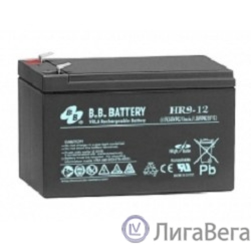 B.B. Battery АКБ HR 9-12 (12V 9Ah  ДхШхВ 151x65x94 мм, масса 2,75 кг) клеммы F2