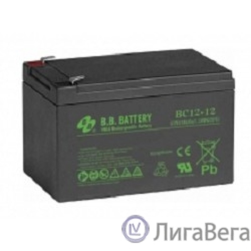 АКБ B.B. Battery BC 12-12 (12V 12Ah  ДхШхВ 151x98x98 мм, масса 3,35 кг) клеммы F2  АКБ B.B. Battery BC 12-12 (12V 12Ah  ДхШхВ 151x98x98 мм, масса 3,35 кг) клеммы F2