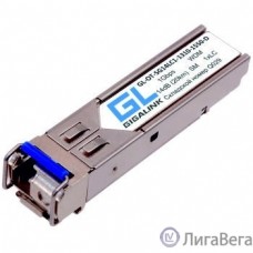 GIGALINK GL-OT-SG14LC1-1550-1310-D Модуль SFP, WDM, 1Гбит/c, одно волокно SM, LC, Tx:1550/Rx:1310 нм, DDM, 14 дБ (до 20 км)