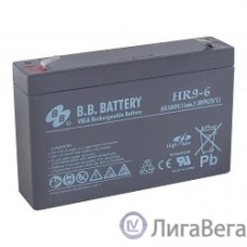 B.B. Battery АКБ HR 9-6 (6V 9(8)Ah  ДхШхВ 151x34x94 мм, масса 1,4 кг) клеммы F2