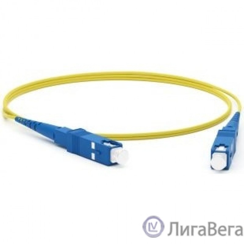 Hyperline FC-S2-9-SC/­UR-SC/­UR-H-1M-LSZH-YL Патч-корд волоконно-оптический (шнур) SM 9/­125 (OS2), SC/­UPC-SC/­UPC, 2.0 мм, simplex, LSZH, 1 м