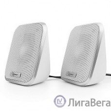 Акустич. система 2.0 Gembird SPK-100-W, белый, 6 Вт, регулятор громкости, USB-питание					