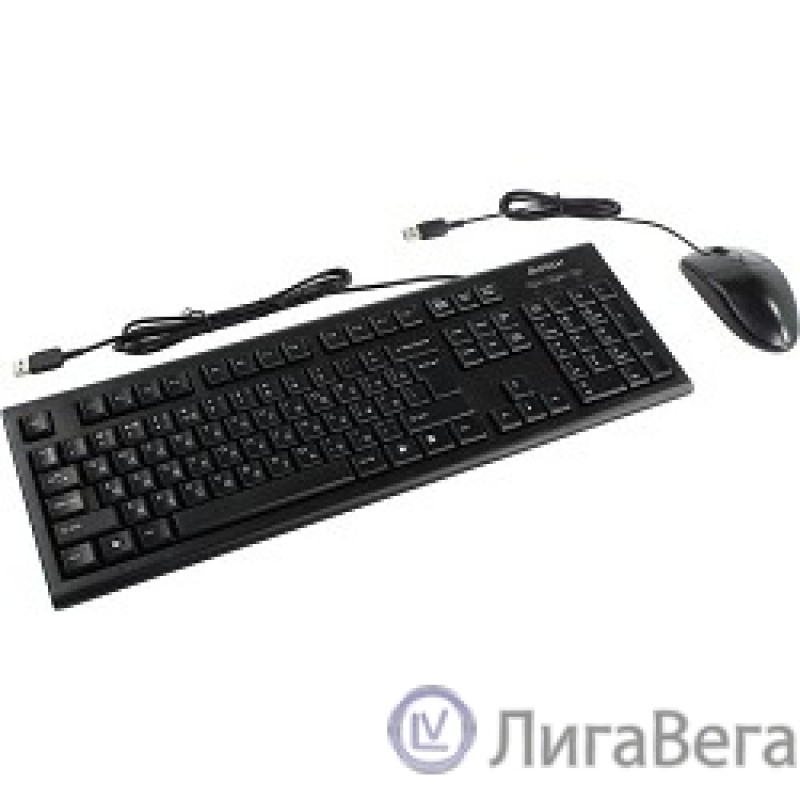 A-4Tech Клавиатура + мышь KR-8520D черный USB Комплект [477615]