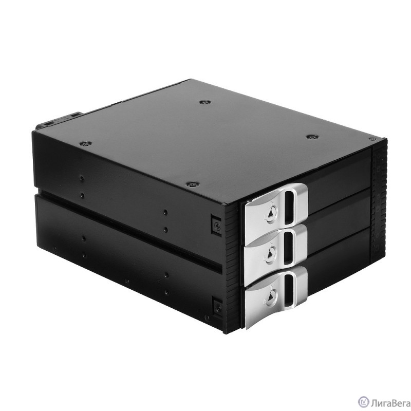 Exegate EX264639RUS Корзина для HDD Exegate HS335-01 (универсальная, на 3*3,5″ SATA/SAS HDD, занимает 2*5,25″ отсека)
