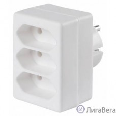 BURO Сетевой разветвитель 3 розетки (BU-PS3F-W), белый (пакет ПЭ) {352750}