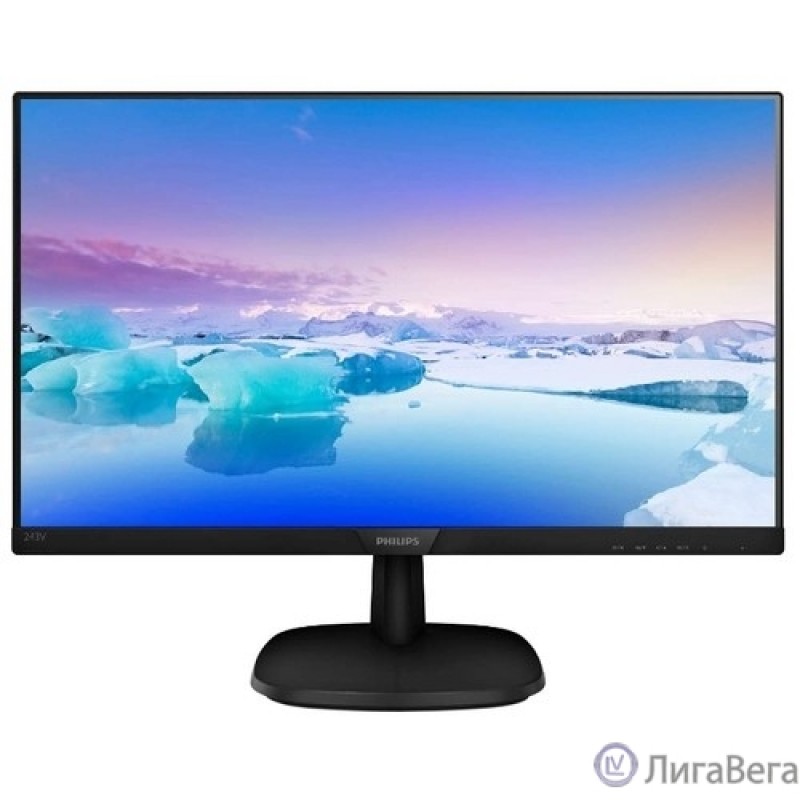 LCD PHILIPS 23.8″ 243V7QDAB (00/01) черный {IPS 1920x1080 5ms 178/178 250cd 10M:1 D-Sub DVI HDMI 2x2W}