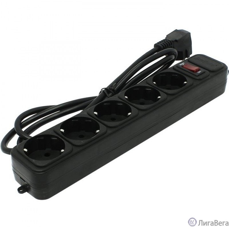 Exegate EX266859RUS Сетевой фильтр Exegate SP-5-1.5B (5 розеток, 1.5м, евровилка, черный)