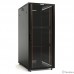 Hyperline TTB-4268-AS-RAL9004 Шкаф напольный 19-дюймовый, 42U, 2055x 600х 800 мм (ВхШхГ), передняя стеклянная дверь со стальными перфорированными боковинами, задняя дверь сплошная, ручка с замком