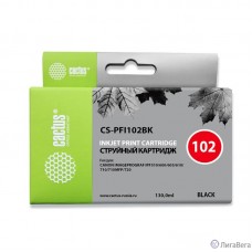 CACTUS PFI-102BK Картридж струйный для Canon iPF500/iPF600/iPF700/ MFP M40/iPF765/LP17/LP24, черный (130мл)