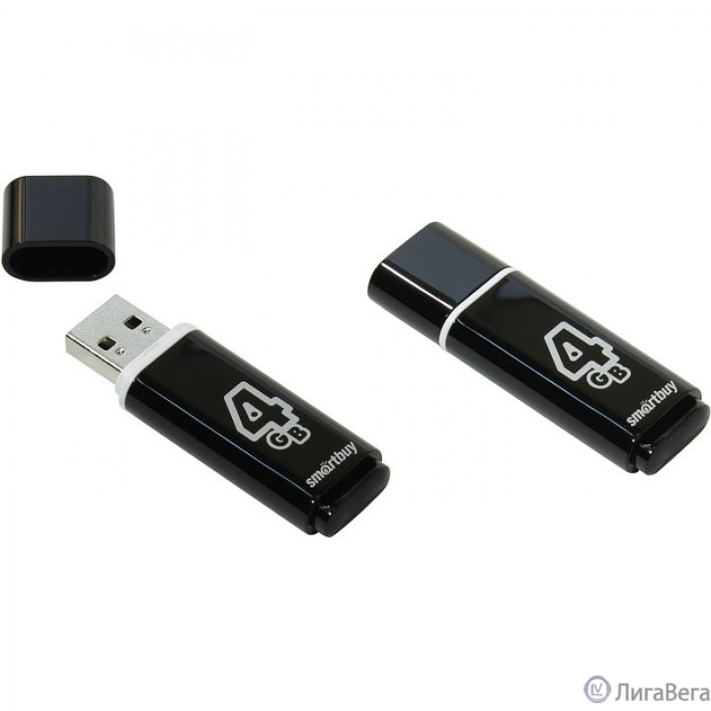 Smartbuy USB Drive 4Gb Glossy series Black SB4GBGS-K