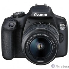 Canon EOS 2000D KIT черный {24.1Mpix 18-55mm f/3.5-5.6 IS II 3″ 1080p Full HD SDXC Li-ion (с объективом)}