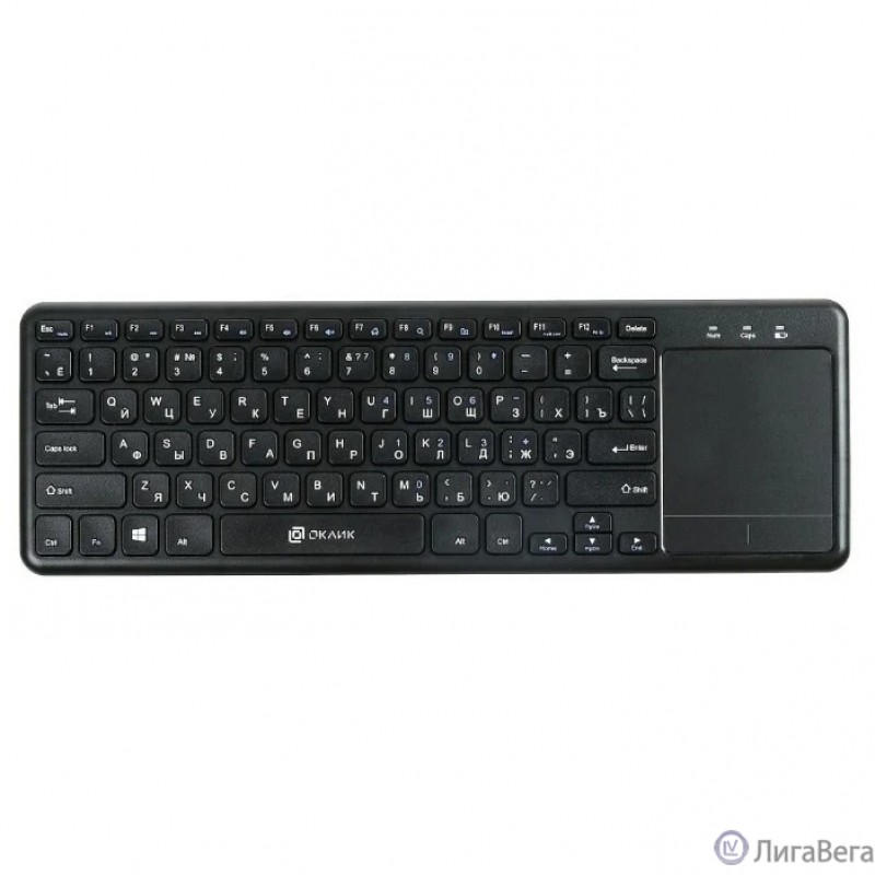 Клавиатура Oklick 830ST черный USB [1011937] {Клавиатура беспроводная slim Multimedia Touch}