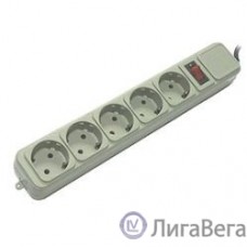 PowerCube Фильтр-удлинитель, 3.0м, 5 евророзеток (SPG-B-10), серый