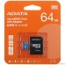 Micro SecureDigital 64Gb A-DATA AUSDX64GUICL10A1-RA1