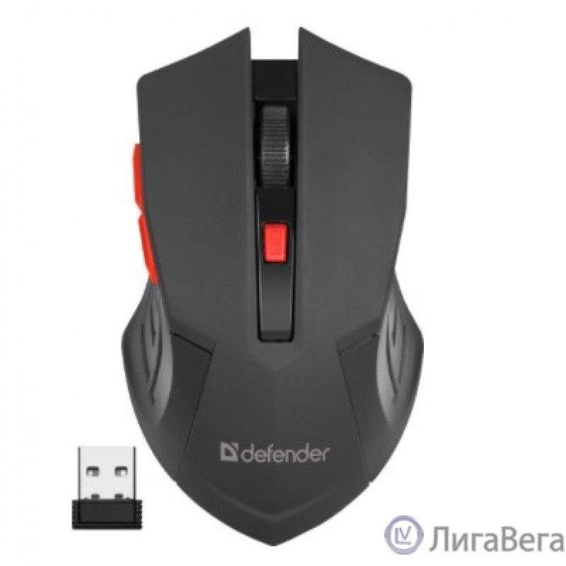 Defender Accura MM-275 RED USB [52276] {Беспроводная оптическая мышь, 6 кнопок, 800-1600 dpi }