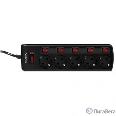 SVEN Фильтр SF-05PL 1.8 м (5 розеток), черный, цветная коробка [SV-015152]