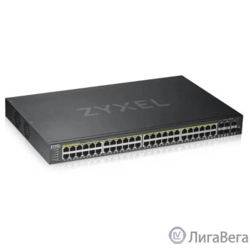 ZYXEL GS192048HPV2-EU0101F Гибридный Smart PoE+ коммутатор NebulaFlex GS1920-48HPv2, 44xGE PoE+, 4xCombo (SFP/RJ-45 PoE+), 2xSFP, бюджет PoE 375 Вт, автономное/облачное управление ZYXEL GS192048HPV2-EU0101F Гибридный Smart PoE+ коммутатор NebulaFlex GS1920-48HPv2, 44xGE PoE+, 4xCombo (SFP/RJ-45 PoE+), 2xSFP, бюджет PoE 375 Вт, автономное/облачное управление