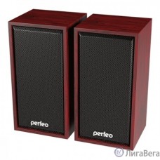 Perfeo колонки ″CABINET″ 2.0, мощность 2х3 Вт (RMS), махагон, USB	