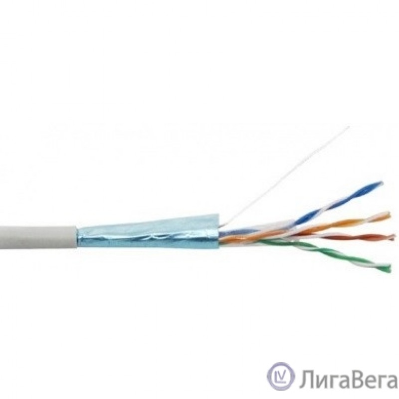 PROconnect (01-0142-3-50) Кабель витая пара омедненный, F/UTP, CCA, CAT 5e, PVC, 4PR, 24AWG, INDOOR, SOLID, серый, 50м