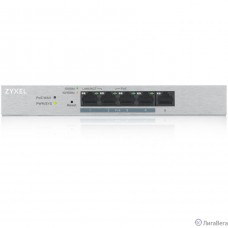 ZYXEL GS1200-5HPV2-EU0101F Smart PoE+ коммутатор GS1200-5HP v2, 5xGE (4xPoE+), настольный, бесшумный, с поддержкой VLAN, IGMP, QoS и Link Aggregation, бюджет PoE 60 Вт