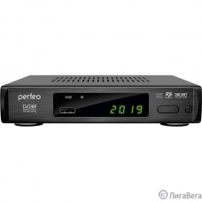 Perfeo DVB-T2/C приставка ″LEADER″ для цифр.TV, Wi-Fi, IPTV, HDMI, 2 USB, DolbyDigital, пульт ДУ [PF_A4412]